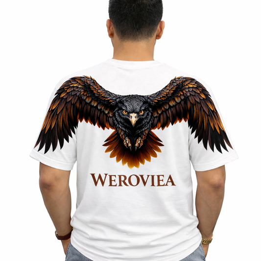 Premium Eagle Back Print Oversized T-Shirt – 260 GSM Heavyweight Cotton WEROVIEA